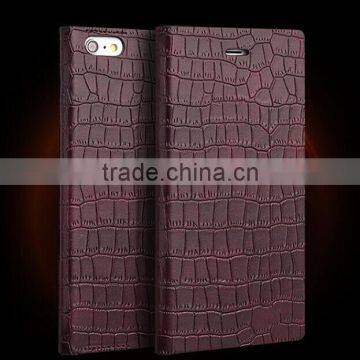 OEM Manufacture Crocodile Pattern Leather Flip Cover Case for Huawei Honor p6 photo-2