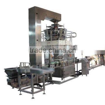 Fully Automatic sealing packing machine for cans/bottles into carton