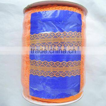 China Lace Supplier Textile Organza Lace Trim Organza Ribbon