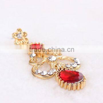 2015 Hot Sale Red Crystal Alloy Earrings photo-2