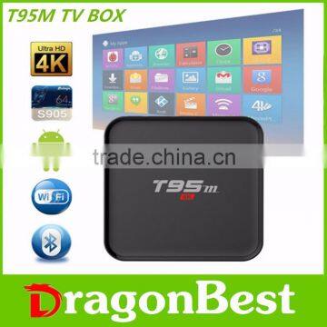 New Hot 2016 S905 tv box set top box receiver support 4K Output t95m box for customization