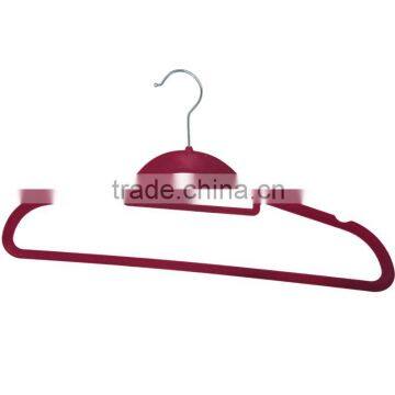 Flocking Flat Sturdy Underclothes Hanger With Notches photo-6