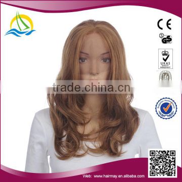 Special price synthetic middle part lace front wig blonde