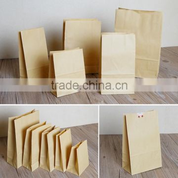 Square Bottom White Kraft Paper Take Away Bag in Stock 180x55x280