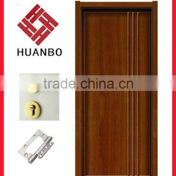 PVC veneer MDF carved Solid Wooden Door