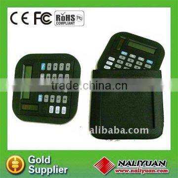 Hot sales 8 digit leather solar calculator for promotion