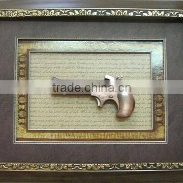 Gun Art Framed for Wall Decoration