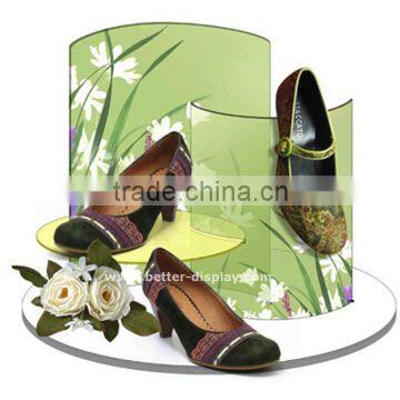 creative acrylic shoes display for shoe shop window stand