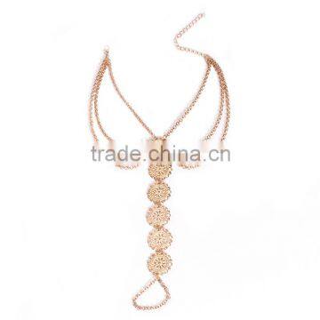 Fashion Foot Chain Carving Disc Barefoot Sandals
