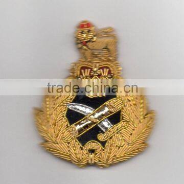 Bullion Blazer Hands Embroidery Royal Army Cap Badges