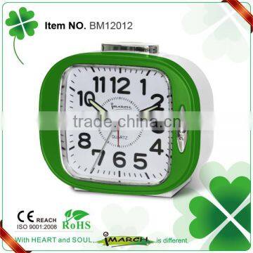 BM12012 multicolor loudly bell table alarm clock