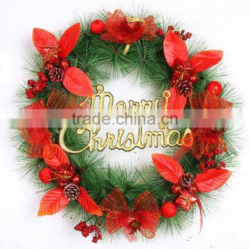 30cm/40cm/50cm Pine Needle Xmas Wreath with Decorations