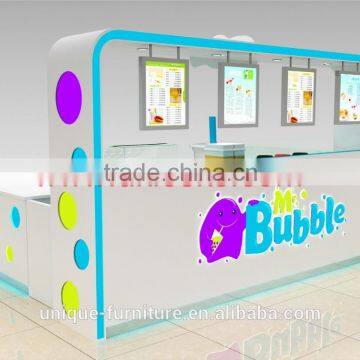 Modern Style Bubble Tea Kiosk Shopping Mall Bubble Tea Kiosk Design for Sale
