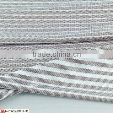 100% poly yarn dyed auto stripe oxford pk 4 way mechamical strech fabric