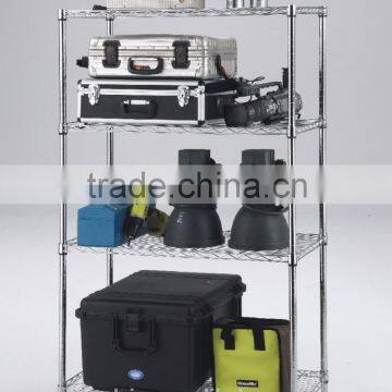 4 level Chrome Shelving Storage Metal Rack