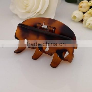 Hot sale promotion gift French tortoise shell plastic double comb hair claw clip clamp