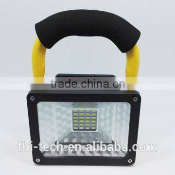 Alibaba china outdoor led flood light rechargeable with lithium battery 18650