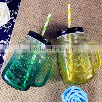 Popular Factory Direct Sale 12oz glass mason jar, custom mason jar with lids,wholesale embossed mason jar