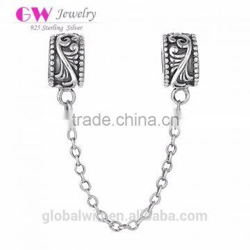 925 Sterling Silver Safety Chain New Fashion silver jewelry Vintage Custom Charm Grace Gift for Woman Bracelet A013