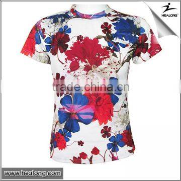 Healong custom sublimation printing white color T-shirts