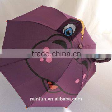 Hippo safety cartoon umbrella children umbrella