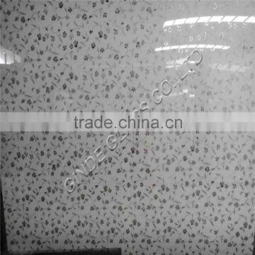 decorative acid etched titanium glass