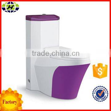 Modern Siphon Vortex Ceramic Human Purple Toilet