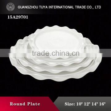 Flower shape ceramic plate in various sizes