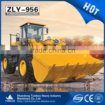 constructional machine big bucket wheel loader of 5 ton, hoflader using by engineering field