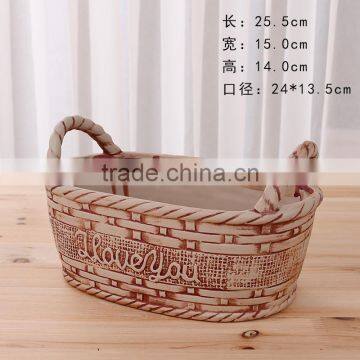 Ceramics Flower Pot for Home Office Desk Garden Decoration photo-6