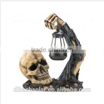 Sinister SKULL Skeleton Scary Lantern Halloween Light Up Party Spooky Decoration photo-4