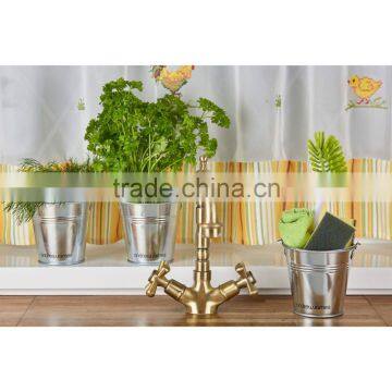 Set Of Six 11cm High Galvanised Steel Serving Buckets - For A Variety Of Uses photo-5