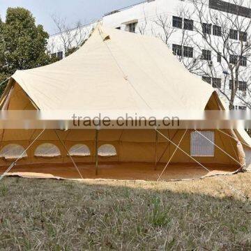 Big Size Beige Color Cotton Canvas Luxury Camping Bell Tent Sibley Tent photo-3