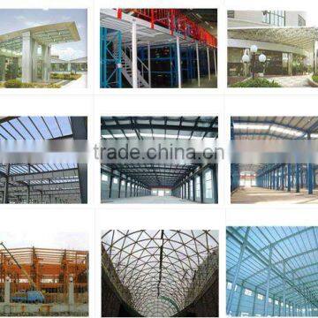 Polycarbonate hollow sheet covering steel structure carport