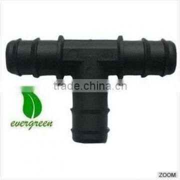 Drip pipe connector tee fittings drip tape double barbed tee