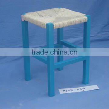 wood chair with straw seat , dinning room chair, living room chair