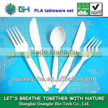 Disposable100% biodegradable eco-friendly material PLA cutlery/pla utensil