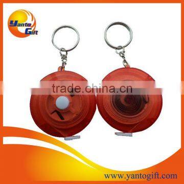 Branded tape measure keychain with custom design