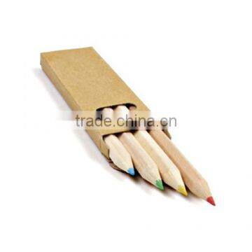 Promotional Wooden coloured four mini pencil set