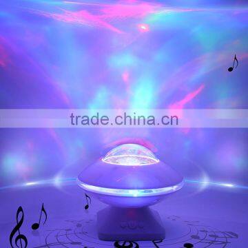 Hot Sale UFO Aurora Music Night Light Projector, Atmosphere Diamond Color Star Rotating Night Light Projector photo-3