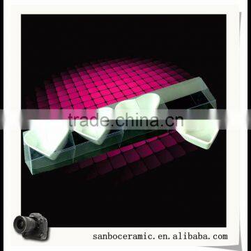 High Quality 4pcs Heart Shape Small White Ceramic Soup Bowl Gift Set In Stock photo-2