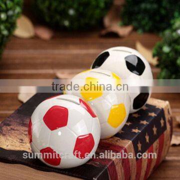 Funny Design Soccer Ball Box Mini Ceramic Money Box photo-5