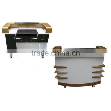 Nail salon reception desk Solid wood office table design receptionist table F-C28