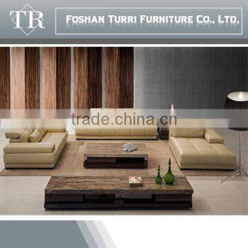Foshan Factory Geniune Italian Leather Leisure Living Room Sofa photo-2