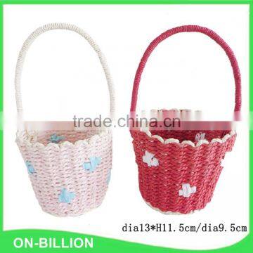 Cheap Paper Rope Woven Small Fancy Kids Basket for Candy photo-2