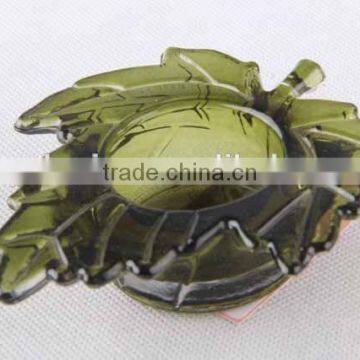 Home decor /Leaf shaped glass candle holder