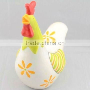 wholesale easter ceramic easter figurine with chicken design