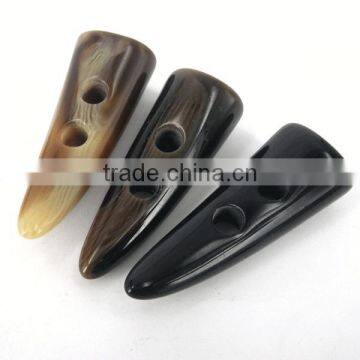 Horn Button for Coats, Water Buffalo Horn Toggles,horn Button for Suit photo-3