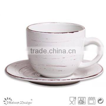 Fashionable Design Ceramic Stoneware Tea Cup and Saucer Modern Coffee Mug and Saucer photo-2