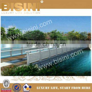 Prefab Steel Structure Landscape Bridge, Double-Hinge Type Arched Bridge, Inland River Pedestrian Bridge(BF08-Y10023) photo-4